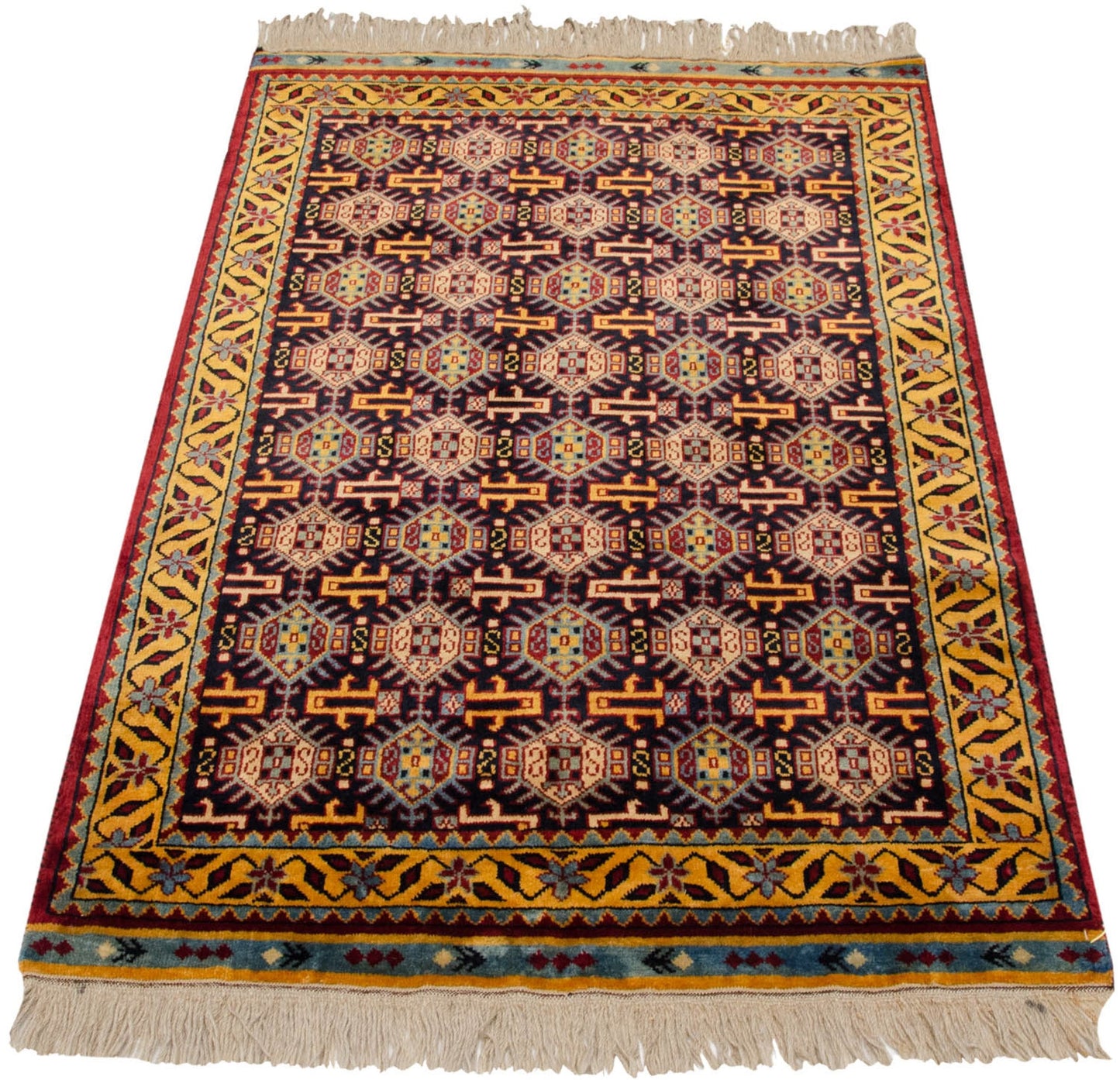 3x5 Vintage Indian Caucasian Design Rug