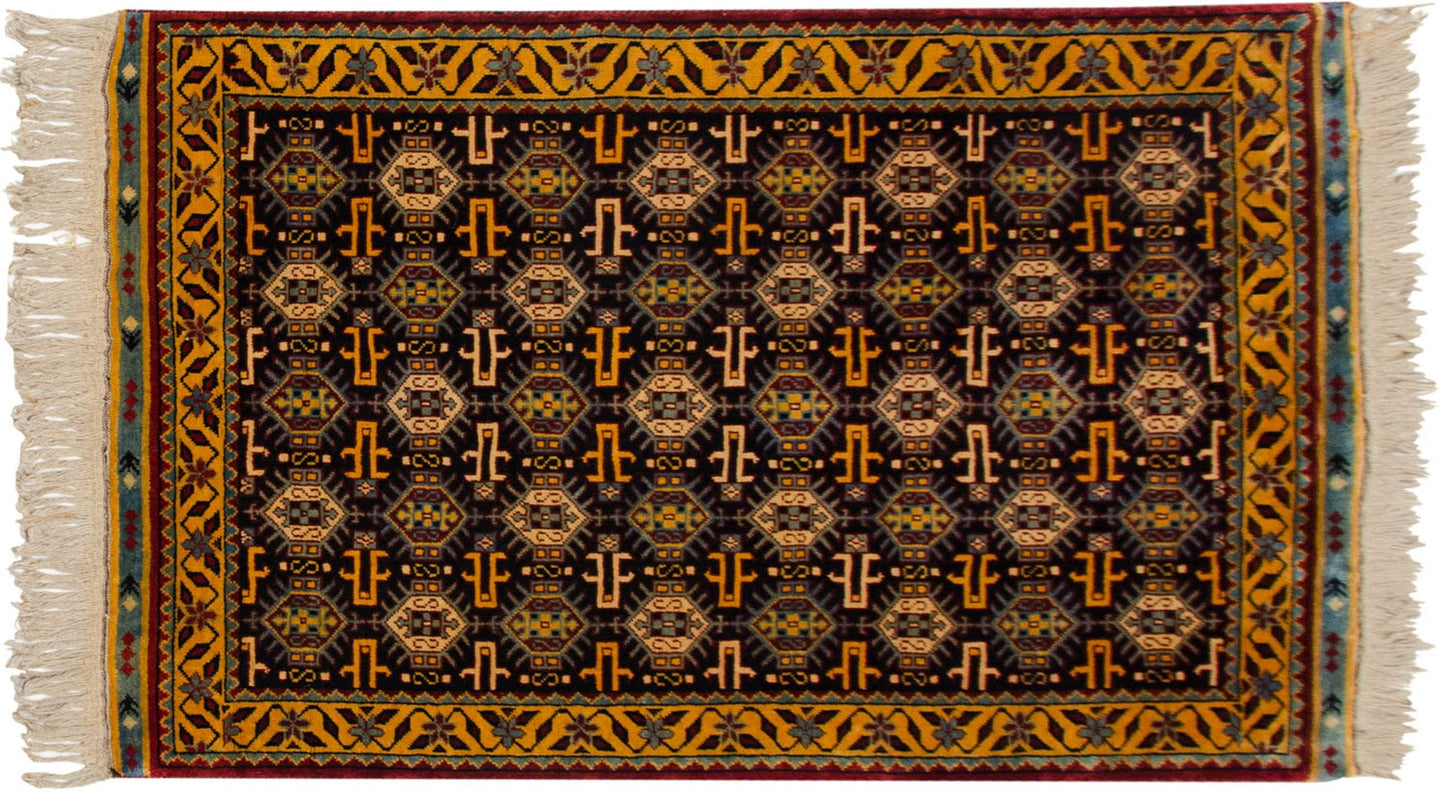 3x5 Vintage Indian Caucasian Design Rug