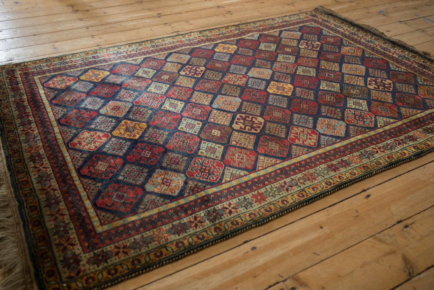 4.5x6 Vintage Indian Jaff Kurd Design Rug