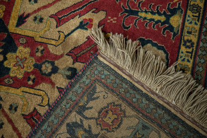 4.5x5.5 Vintage Indian Kazak Design Square Rug