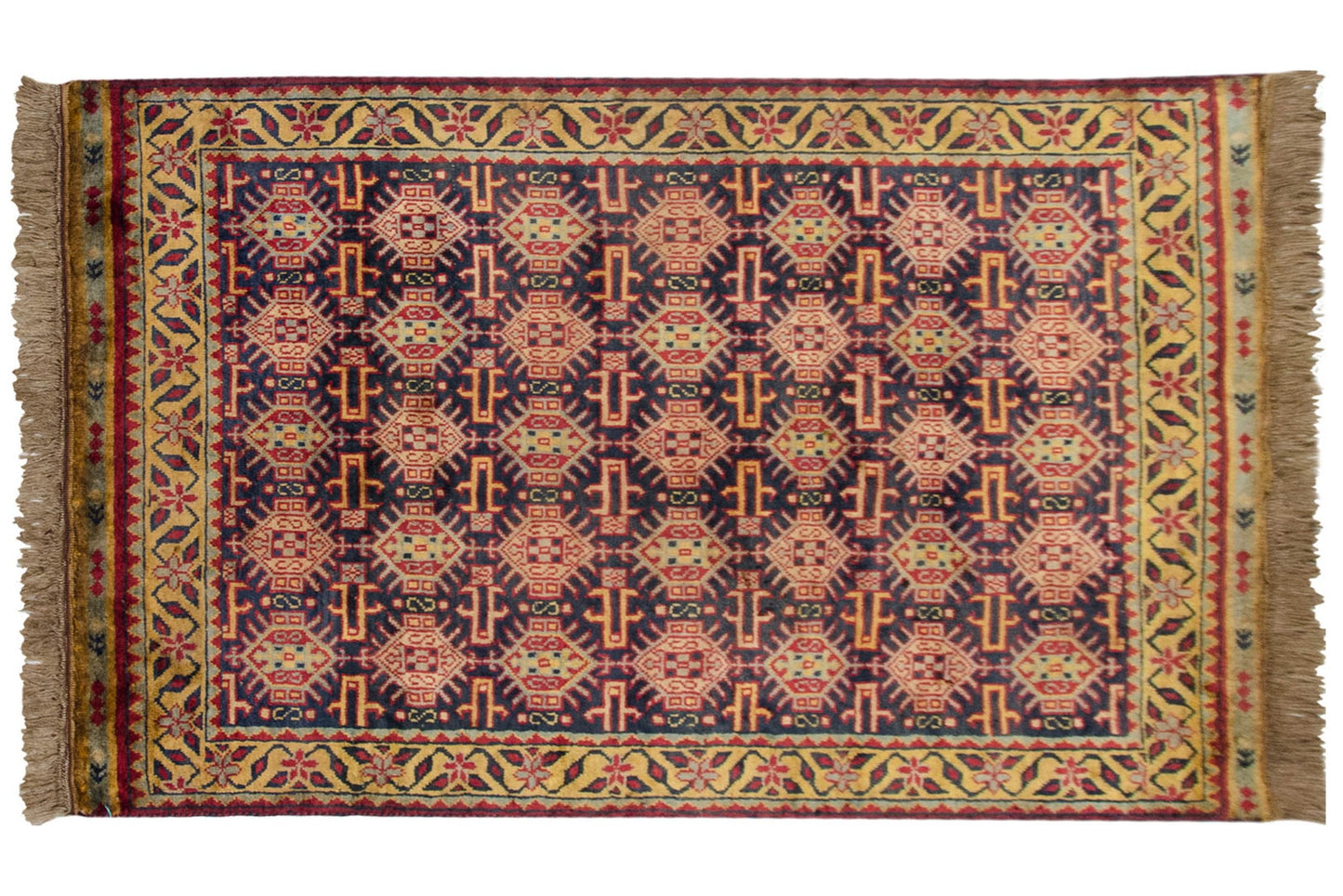 3x5 Vintage Indian Caucasian Design Rug
