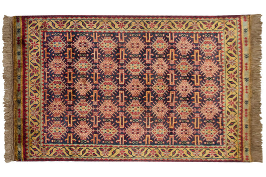 3x5 Vintage Indian Caucasian Design Rug