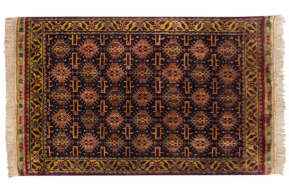 3x5 Vintage Indian Caucasian Design Rug