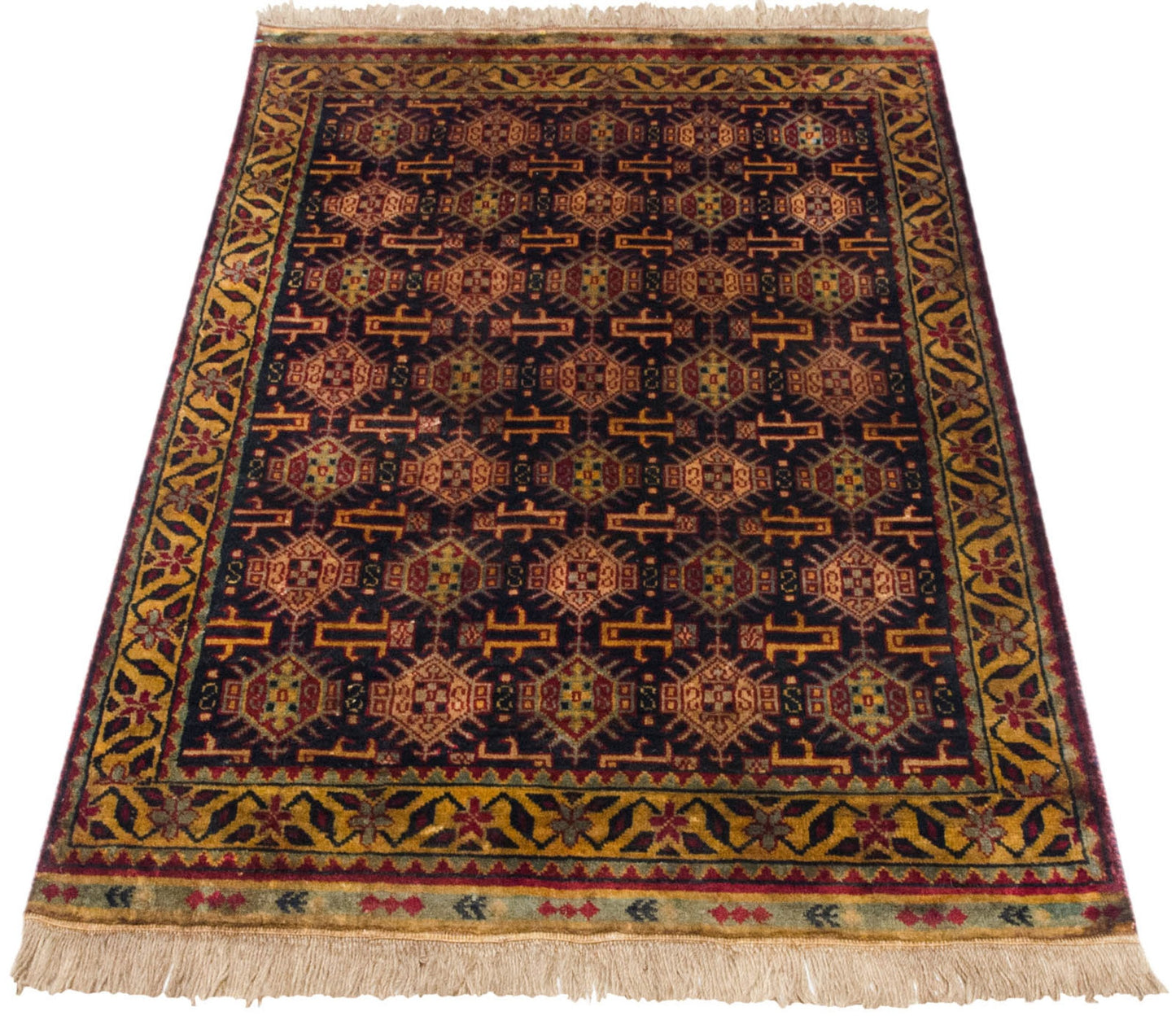 3x5 Vintage Indian Caucasian Design Rug