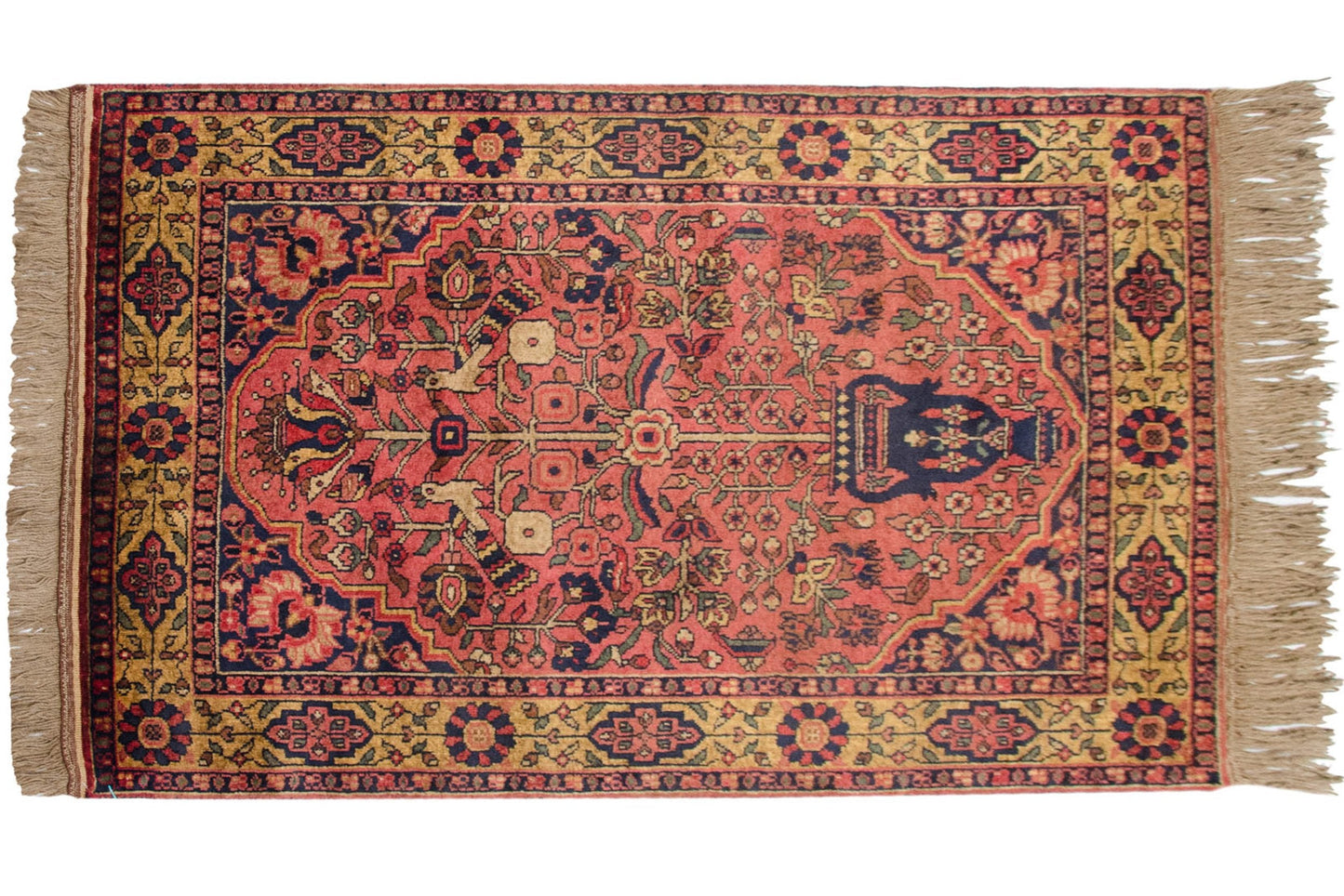 3x5 Vintage Indian Bakhtiari Design Rug