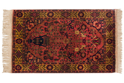 3x5 Vintage Indian Bakhtiari Design Rug