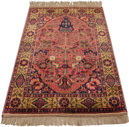 3x5 Vintage Indian Bakhtiari Design Rug