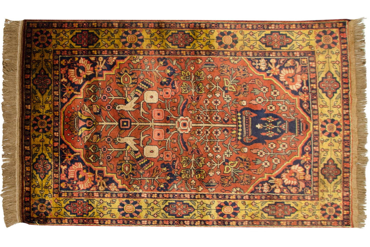 3x5 Vintage Indian Bakhtiari Design Rug