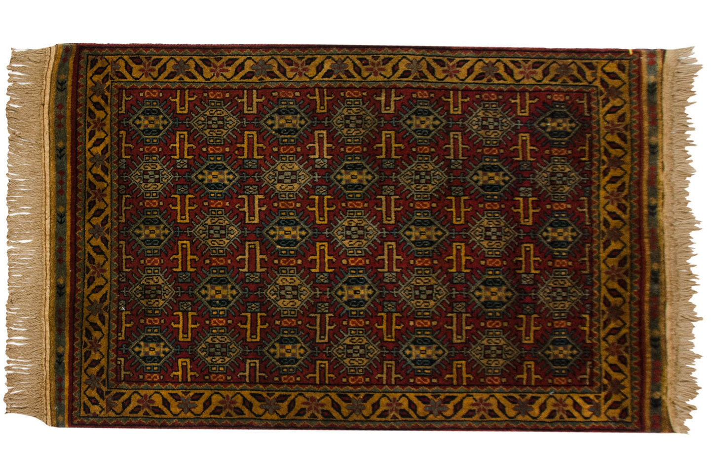 3x5 Vintage Indian Caucasian Design Rug