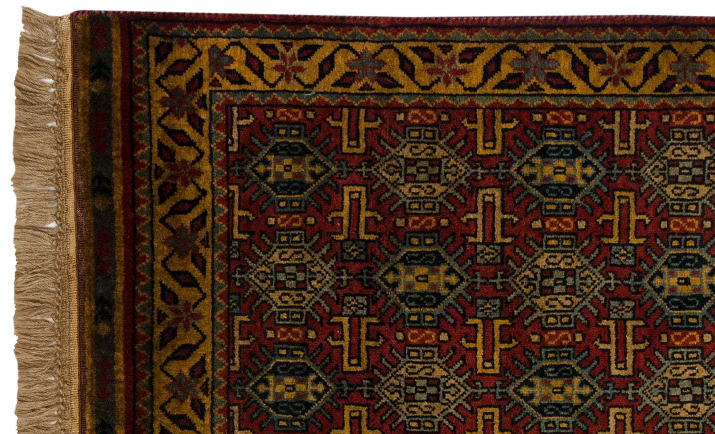 3x5 Vintage Indian Caucasian Design Rug
