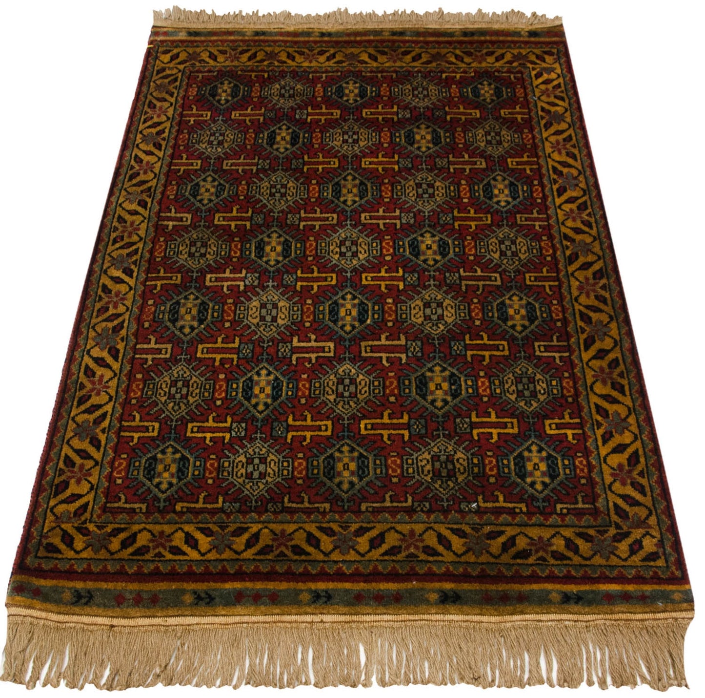 3x5 Vintage Indian Caucasian Design Rug