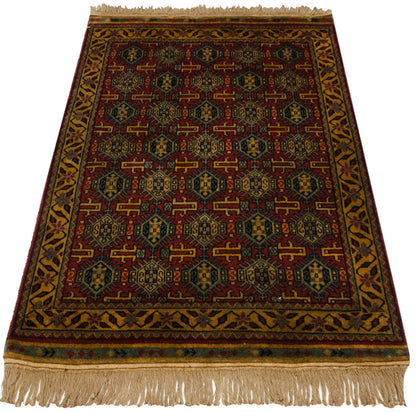 3x5 Vintage Indian Caucasian Design Rug