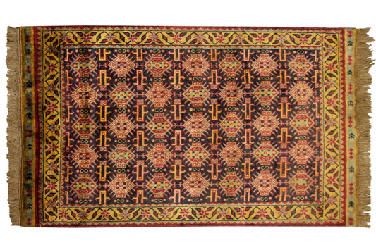 3x5 Vintage Indian Caucasian Design Rug