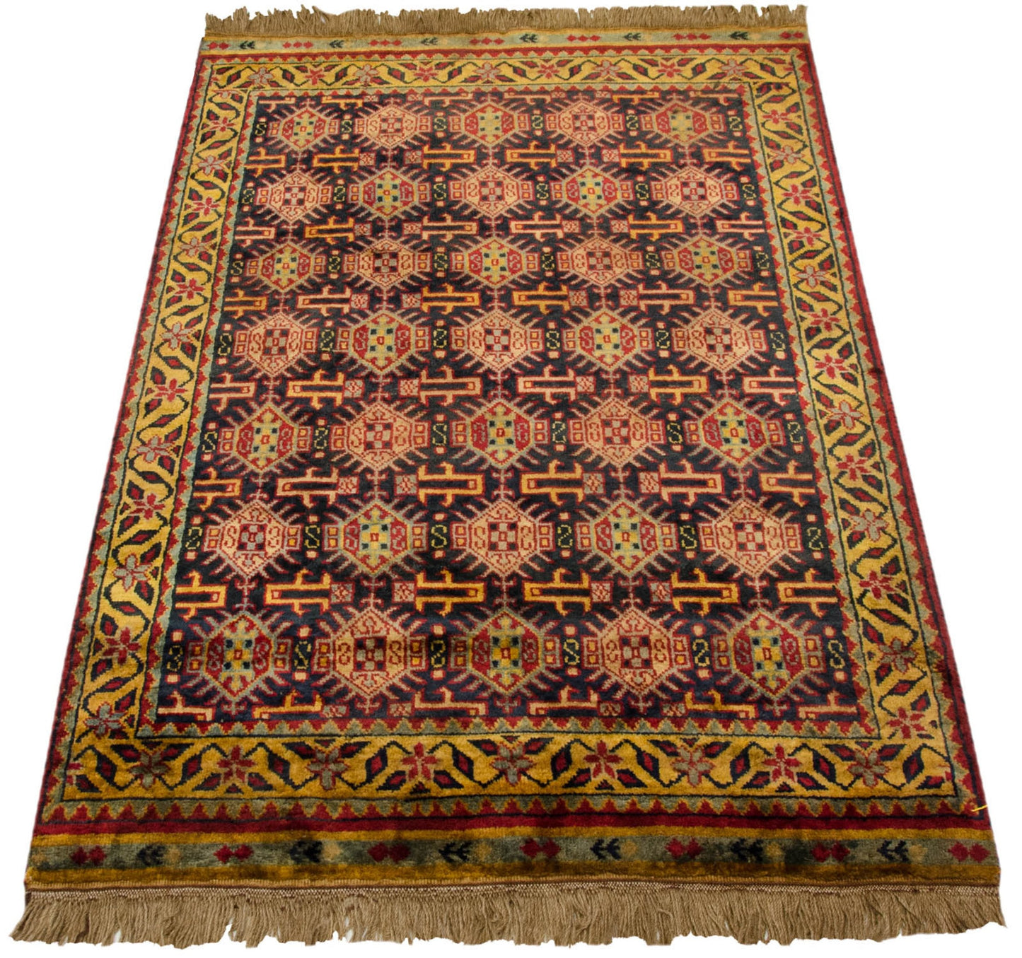 3x5 Vintage Indian Caucasian Design Rug