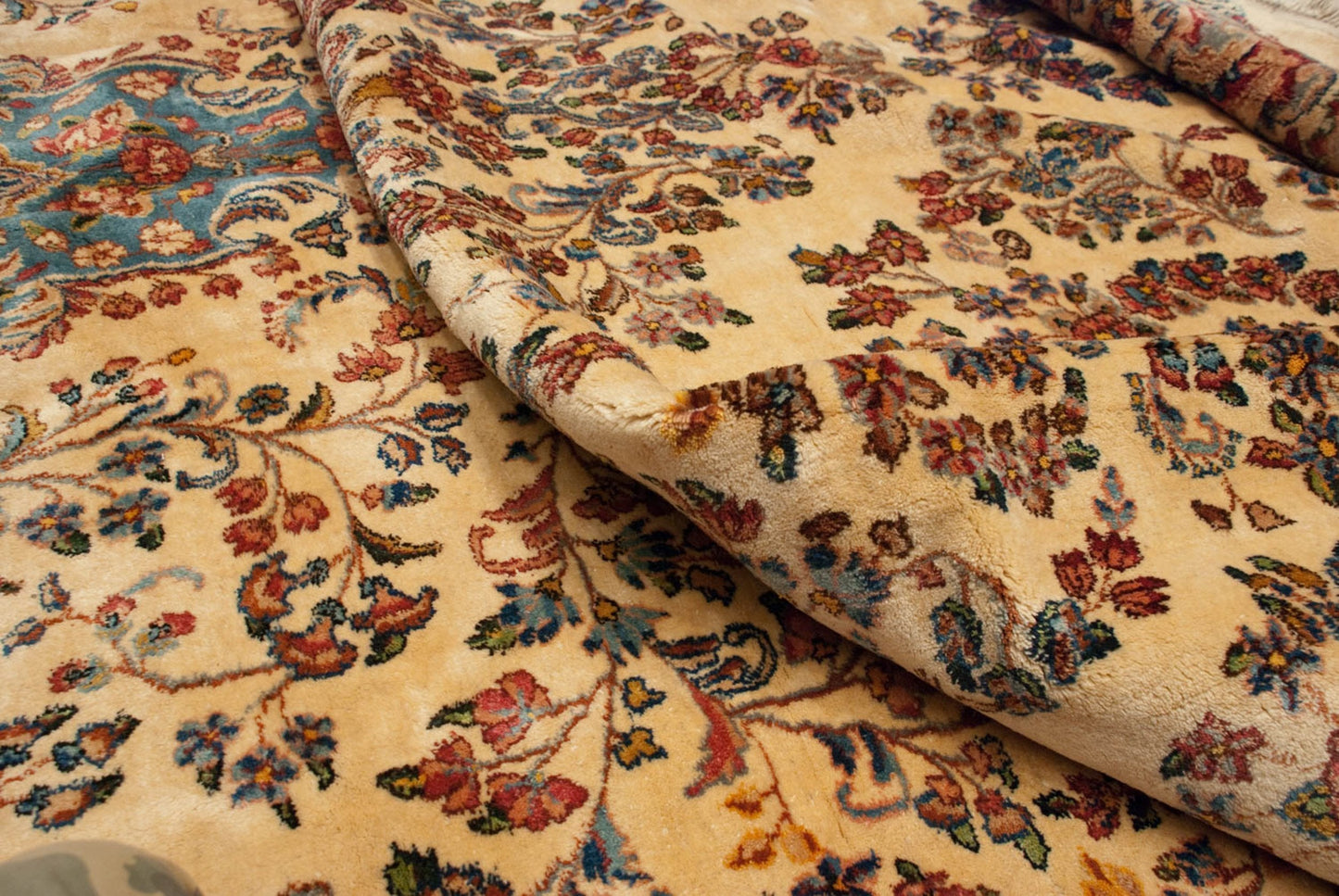 9.5x22.5 Vintage Kerman Carpet