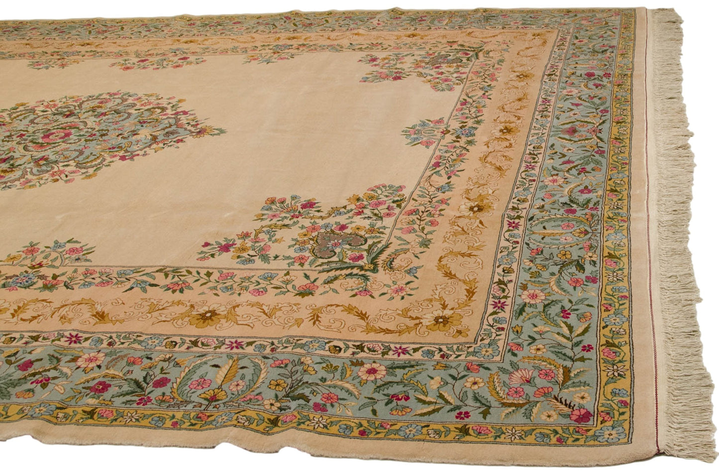 10x13 Vintage Fine Bulgarian Kerman Design Carpet