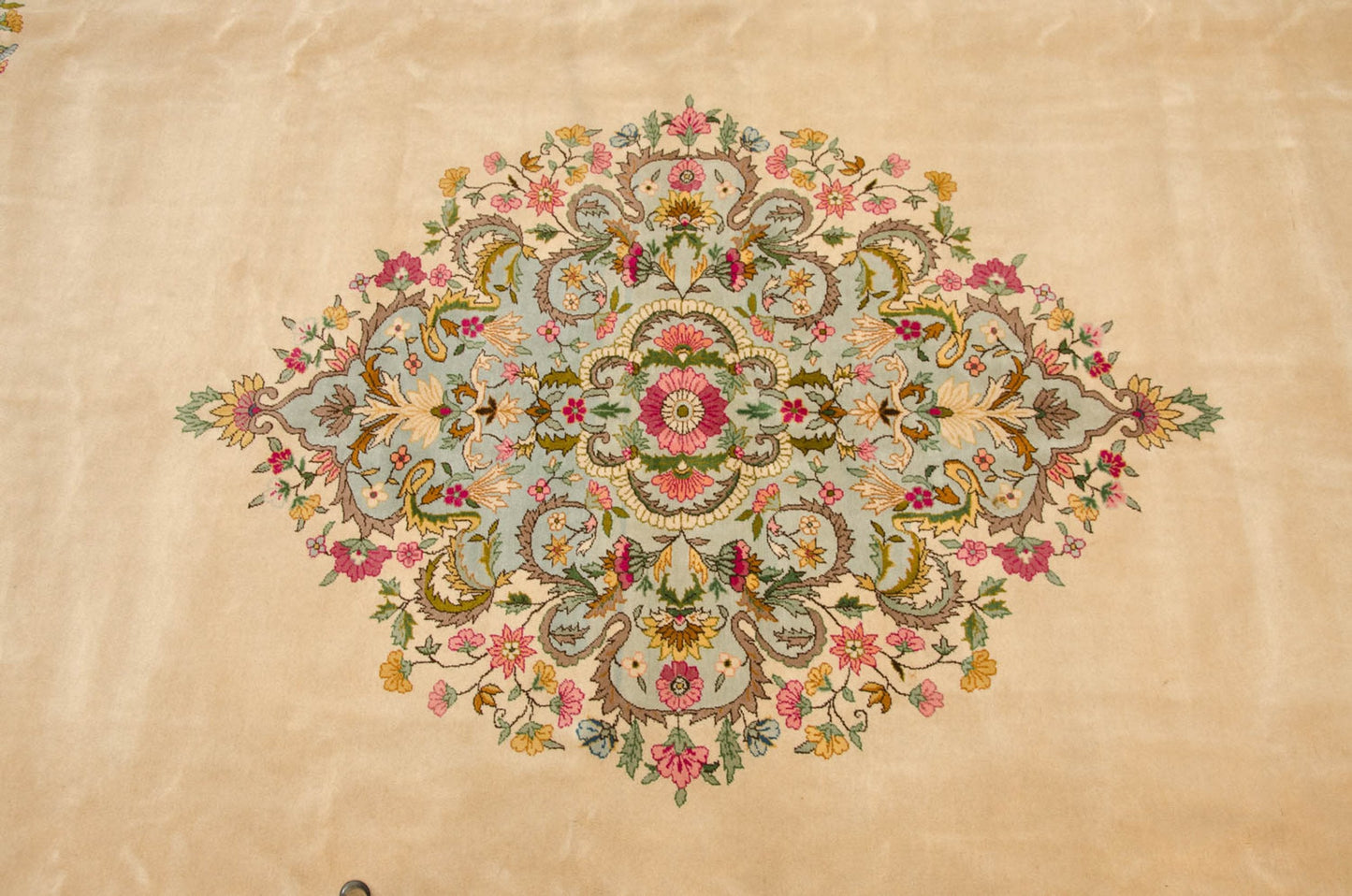 10x13 Vintage Fine Bulgarian Kerman Design Carpet