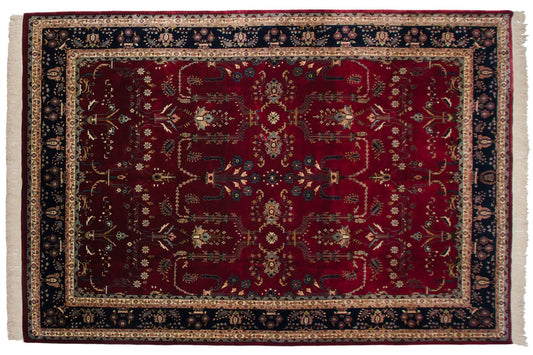 9.5x14 Fine Indian Mohajeran Sarouk Design Carpet