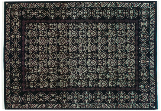10x14 Vintage Indian Damask Design Carpet