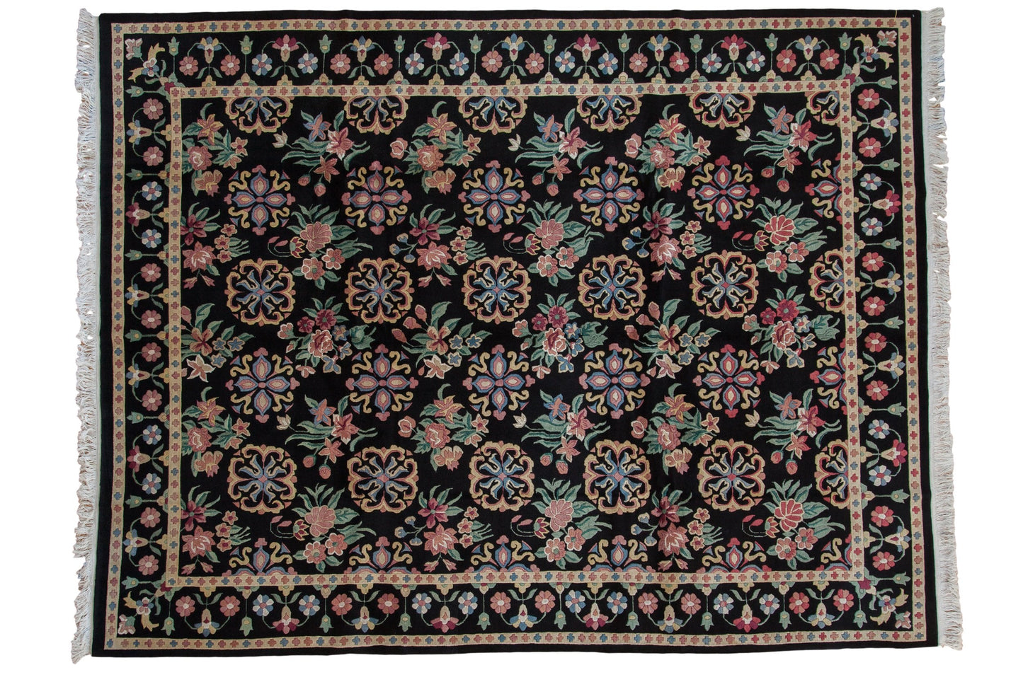 9x11.5 Vintage Indian Arts And Crafts Design Carpet