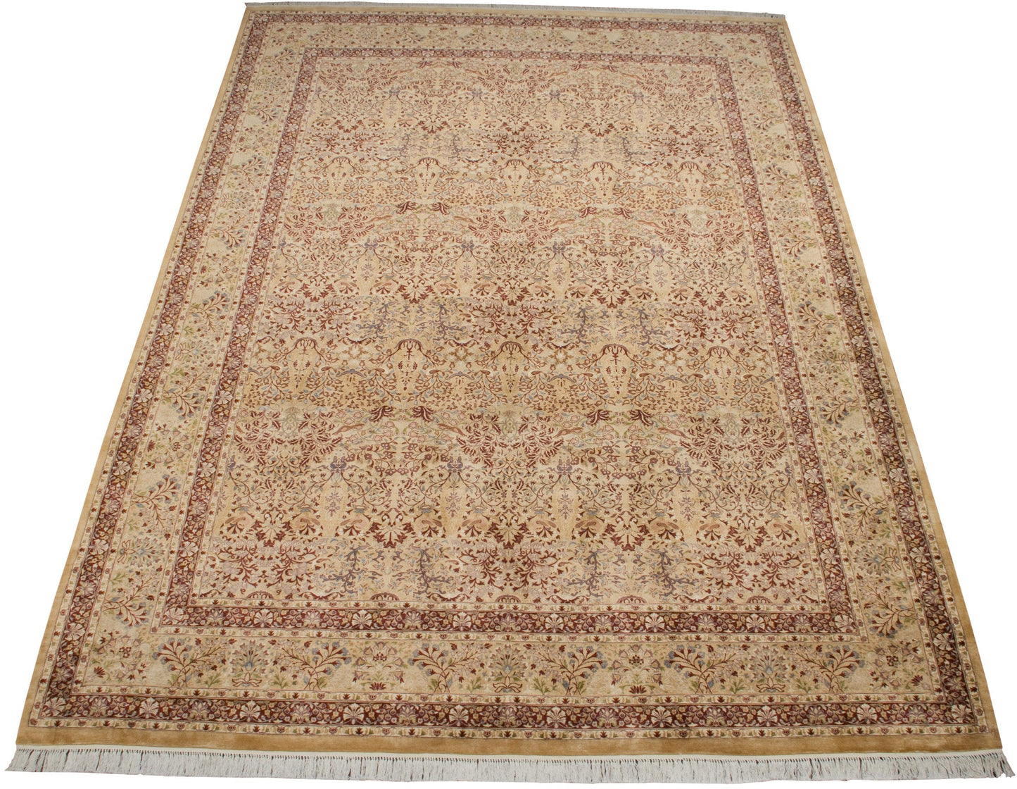 10x14 Vintage Pakistani Kerman Design Carpet