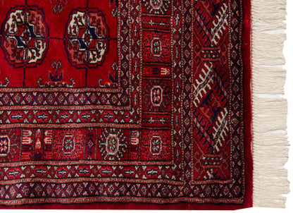 4x4.5 Vintage Fine Bokhara Square Rug