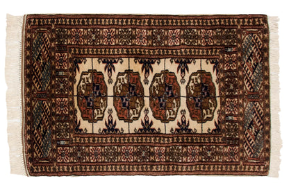 2x3 Vintage Fine Bokhara Rug Mat