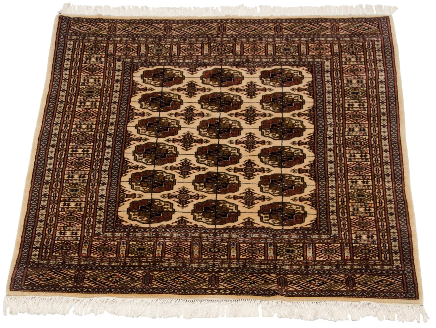 5x5 Vintage Fine Bokhara Square Rug