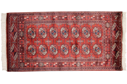 2.5x4 Vintage Fine Bokhara Rug