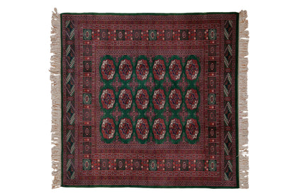 5x5 Vintage Fine Bokhara Square Rug