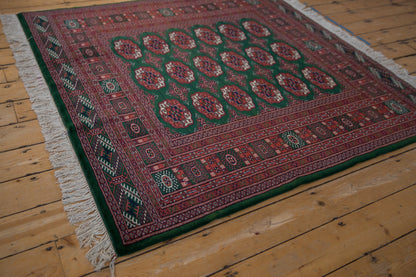 5x5 Vintage Fine Bokhara Square Rug