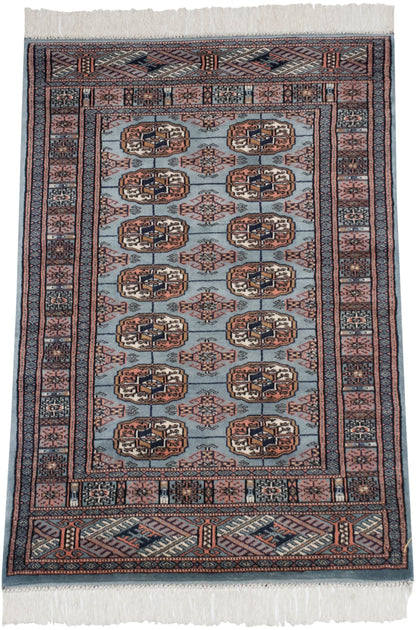 2.5x3 Vintage Fine Bokhara Square Rug