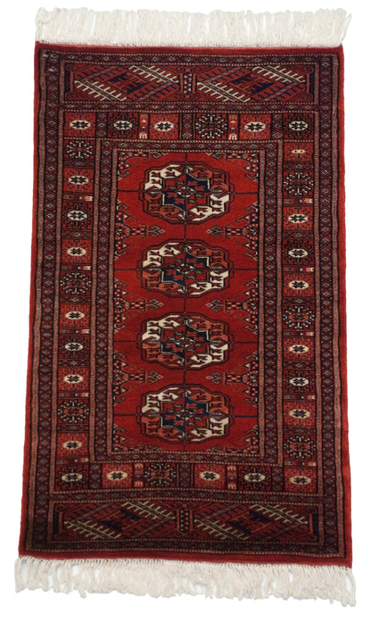 2x3.5 Vintage Fine Bokhara Rug