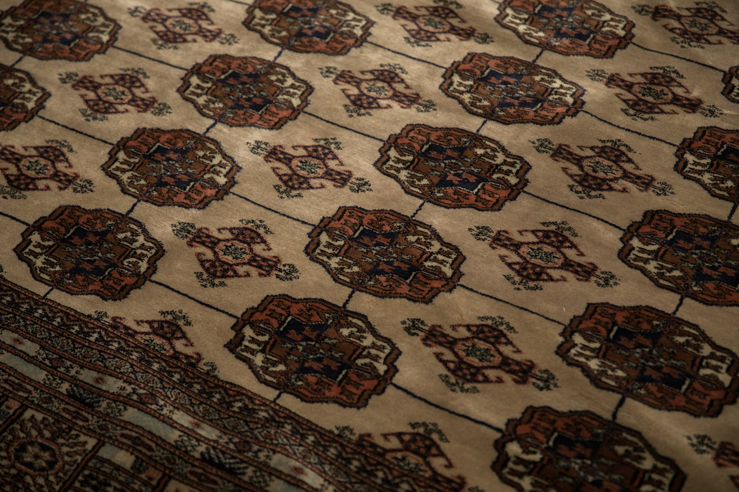 9x12 Vintage Fine Bokhara Carpet