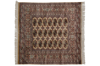 5x5.5 Vintage Fine Bokhara Square Rug