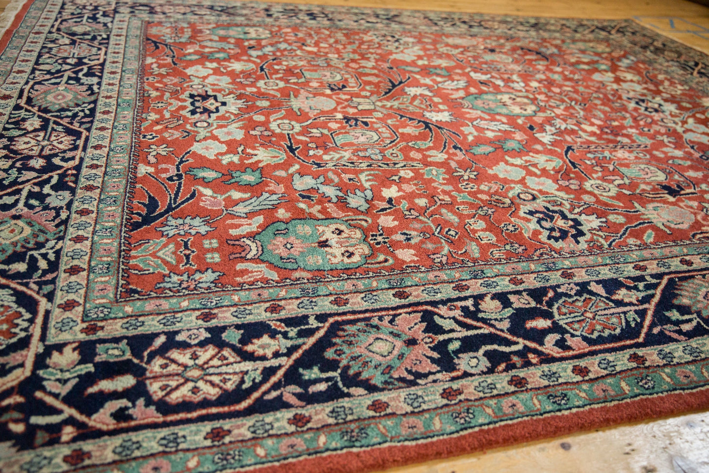 7.5x10 Vintage Indian Bijar Design Carpet