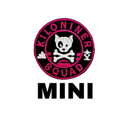Mini Dog and Crossbones Pink and Black Morale Patch